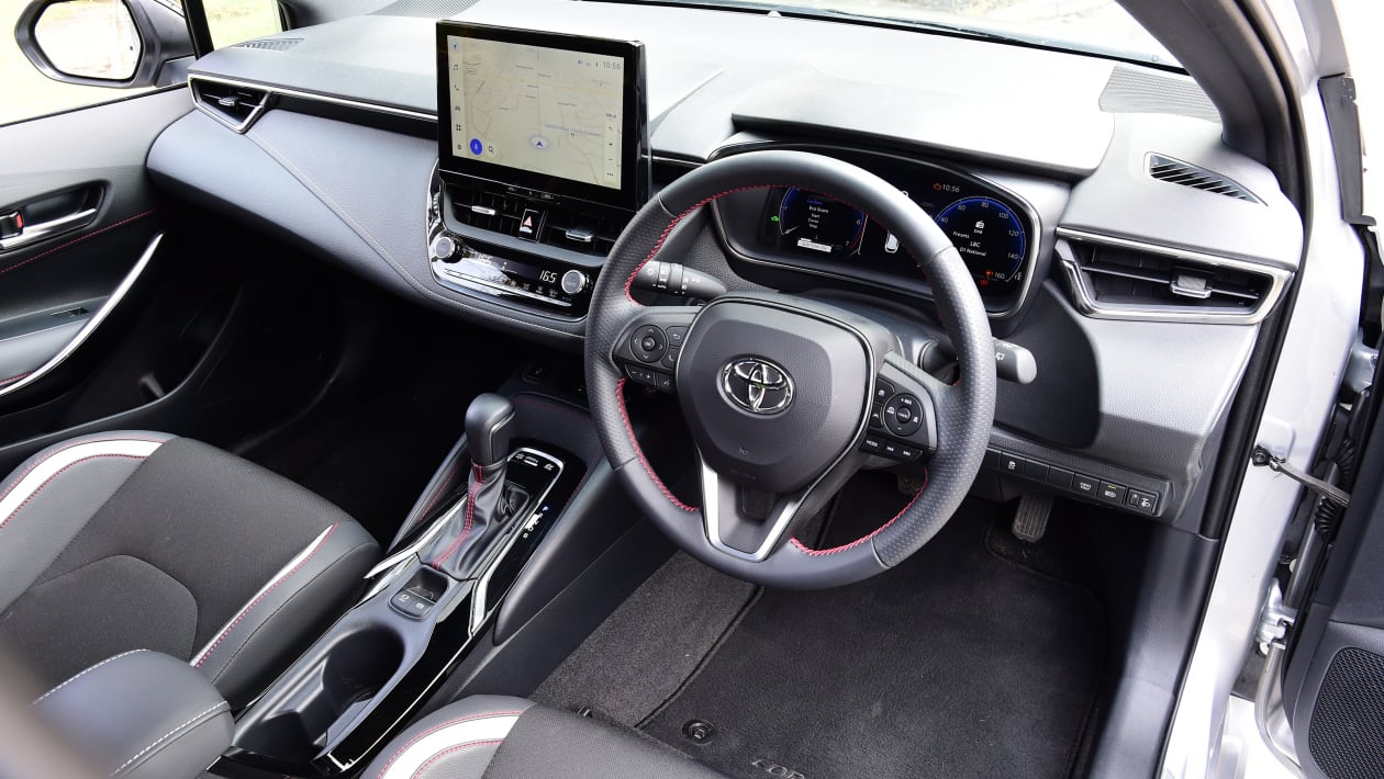 Toyota Corolla hybrid interior dashboard comfort 2024